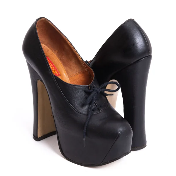 Vivienne Westwood Elevated Court Tassel Leather Heels Black UK4 K-170177_001