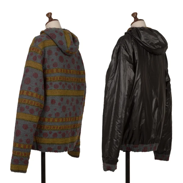 M.&KYOKO Jacquard Reversible Zip Hooded Blouson K-170178_002