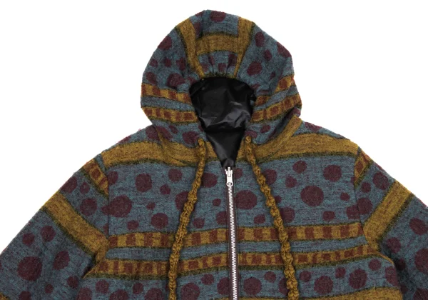 M.&KYOKO Jacquard Reversible Zip Hooded Blouson K-170178_004