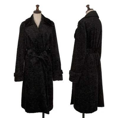 Theory Faux Fur Belted Coat