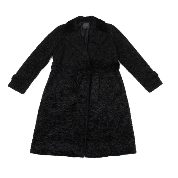 Theory Faux Fur Belted Coat K-170179_002