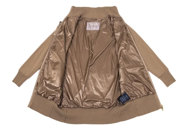 HERNO RESORT Wool Padded Double-zip Long Knit Blouson K-170180_013