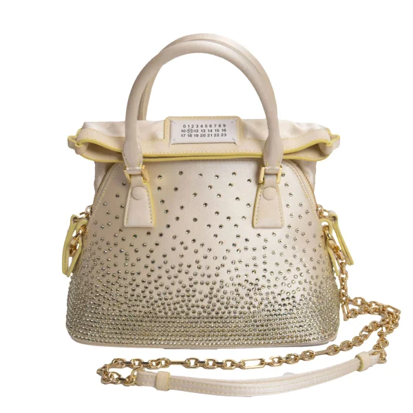 Maison Margiela 11 5AC Rhinestone 2Way Bag Ivory  K-170183_001