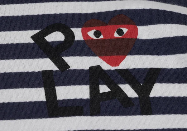 PLAY COMME des GARCONS Heart Logo Print Striped T-shirt K-170186_004