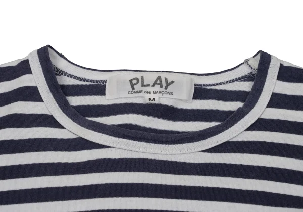 PLAY COMME des GARCONS Heart Logo Print Striped T-shirt K-170186_005
