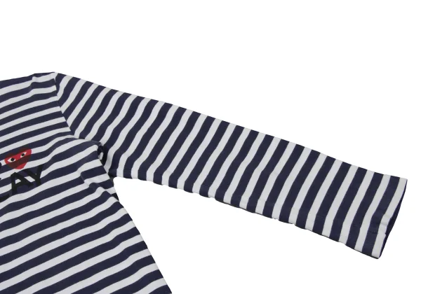 PLAY COMME des GARCONS Heart Logo Print Striped T-shirt K-170186_007