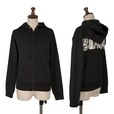 BLACK COMME des GARCONS Back Logo Print Poly Zip Hoodie