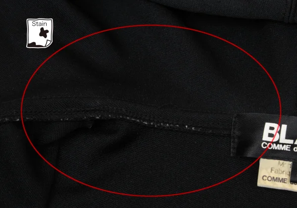 BLACK COMME des GARCONS Back Logo Print Poly Zip Hoodie K-170188_011
