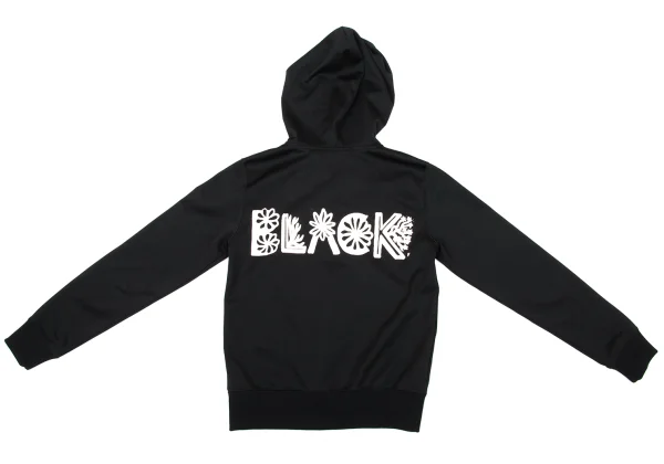 BLACK COMME des GARCONS Back Logo Print Poly Zip Hoodie K-170188_012
