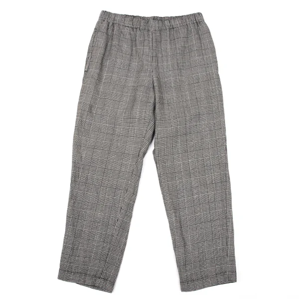 BLACK COMME des GARCONS Wool Glen Check Tapered Pants Grey S K-170189_001