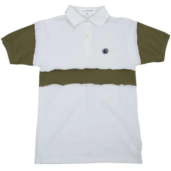 【SALE】コムデギャルソンシャツCOMME des GARCONS SHIRT 切替鹿の子半袖ポロシャツ