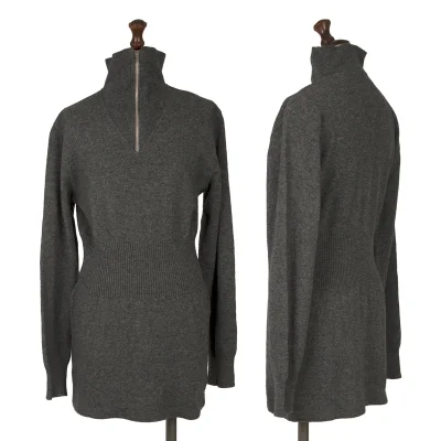 tricot COMME des GARCONS Ribbed Half-Zip Knit Sweater