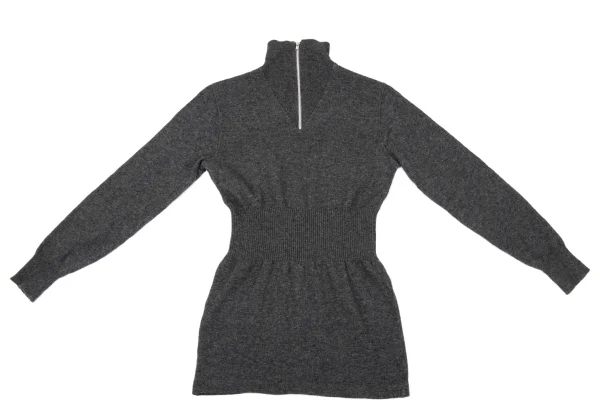 tricot COMME des GARCONS Ribbed Half-Zip Knit Sweater K-170192_002