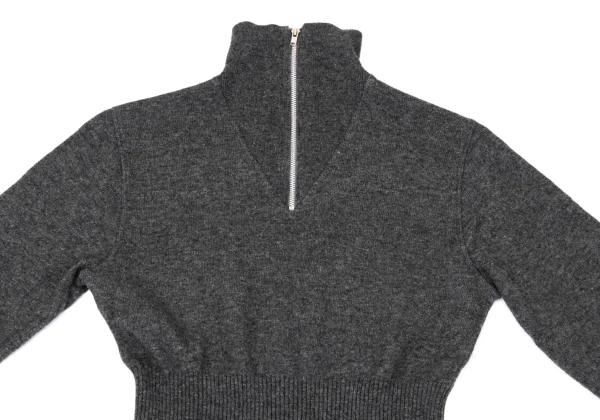 tricot COMME des GARCONS Ribbed Half-Zip Knit Sweater K-170192_003