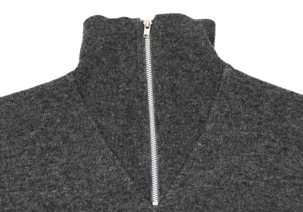 tricot COMME des GARCONS Ribbed Half-Zip Knit Sweater K-170192_004