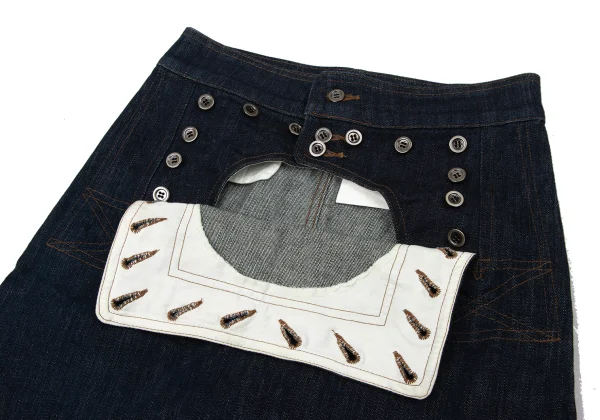 tricot COMME des GARCONS Front Button Denim Skirt K-170198_005