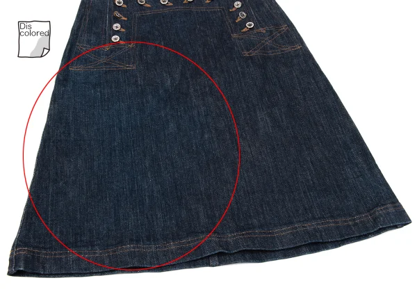 tricot COMME des GARCONS Front Button Denim Skirt K-170198_009