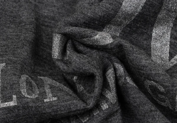 COMME des GARCONS Lettering Glitter Print Sleeve Switching T Shirt K-170204_013