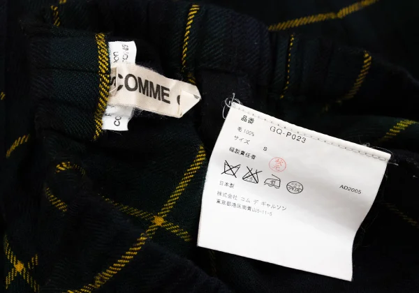 COMME des GARCONS Wool Checker Tapered Pants K-170209_011