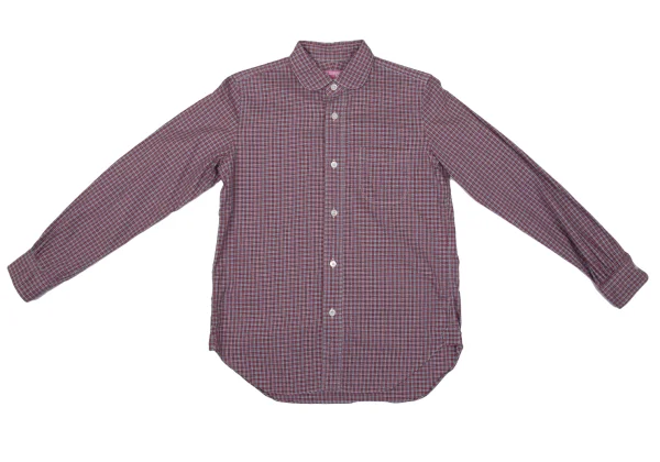 JUNYA WATANABE MAN PINK COMME des GARCONS Round Collar Check Shirt K-170214_002