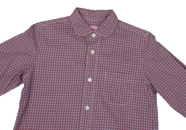 JUNYA WATANABE MAN PINK COMME des GARCONS Round Collar Check Shirt K-170214_003