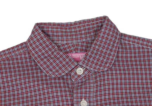 JUNYA WATANABE MAN PINK COMME des GARCONS Round Collar Check Shirt K-170214_004