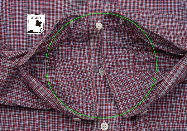 JUNYA WATANABE MAN PINK COMME des GARCONS Round Collar Check Shirt K-170214_010