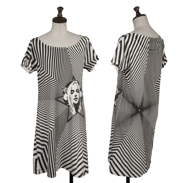 HYSTERIC GLAMOUR Star Girl Printed Tunic White,Black Free K-170225_001