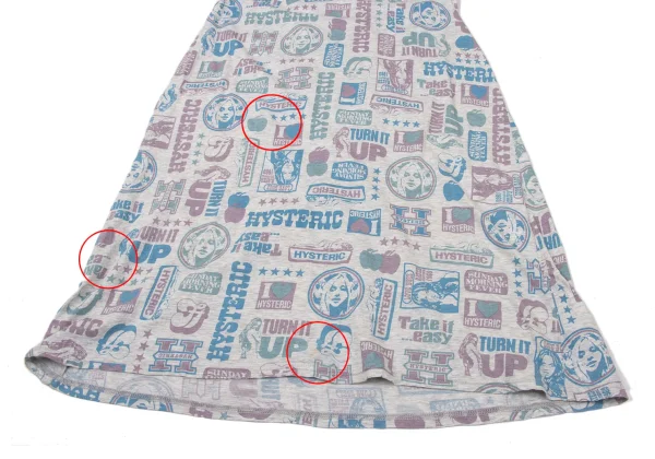 HYSTERIC GLAMOUR Girl Sticker Print Sleeveless Tunic K-170226_005
