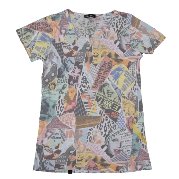 HYSTERIC GLAMOUR Collage Print Long-sleeved T-shirt Multi-Color Free K-170227_001