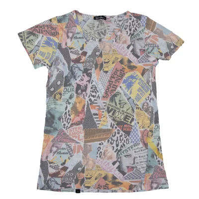 HYSTERIC GLAMOUR Collage Print Long-sleeved T-shirt