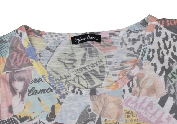 HYSTERIC GLAMOUR Collage Print Long-sleeved T-shirt K-170227_003