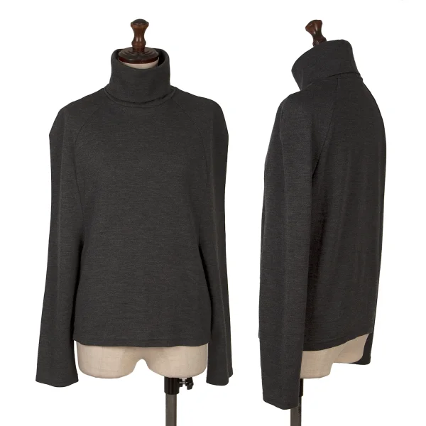 Y's Turtleneck Raglan Top Grey 3 K-170232_001