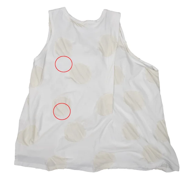 Y's Dot Jacquard Tucked Asymmetrical Sleeveless Top K-170233_011