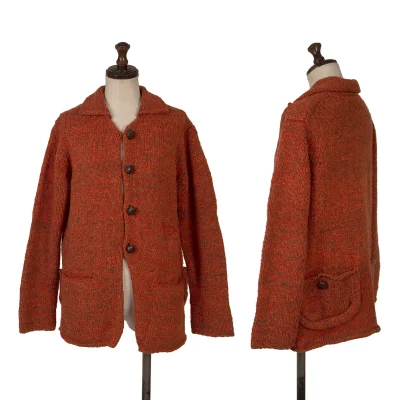 Y's Wool Blend Pocket Design Chunky Knit Cardigan
