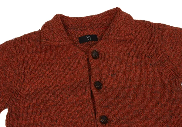 Y's Wool Blend Pocket Design Chunky Knit Cardigan K-170235_003
