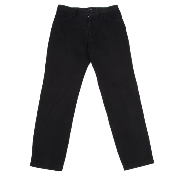 Y's Side Rib Switching Cotton Pants Black 1 K-170236_001