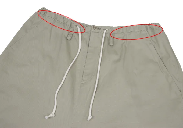 Y's BORN PRODUCT Cotton Twill Wide Dropped Crotch Pants K-170239_002