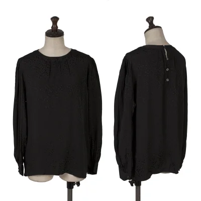 Yves Saint Laurent×ALPHA CUBIC Silk Dot Jacquard Blouse