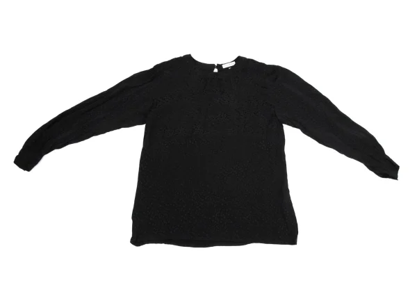 Yves Saint Laurent×ALPHA CUBIC Silk Dot Jacquard Blouse K-170245_002