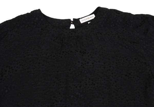 Yves Saint Laurent×ALPHA CUBIC Silk Dot Jacquard Blouse K-170245_003
