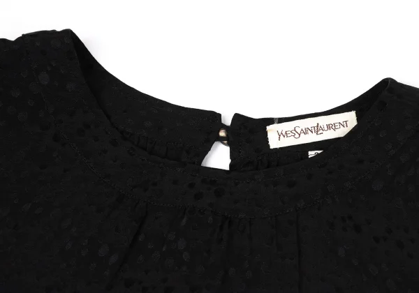 Yves Saint Laurent×ALPHA CUBIC Silk Dot Jacquard Blouse K-170245_004