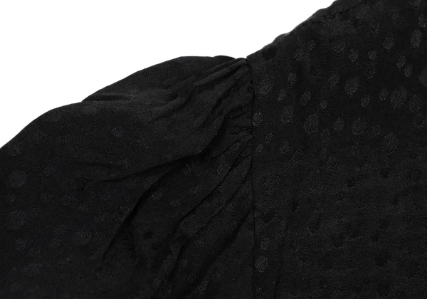 Yves Saint Laurent×ALPHA CUBIC Silk Dot Jacquard Blouse K-170245_012