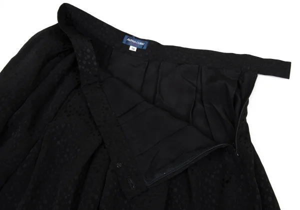 Yves Saint Laurent×ALPHA CUBIC Silk Dot Jacquard Skirt K-170246_006