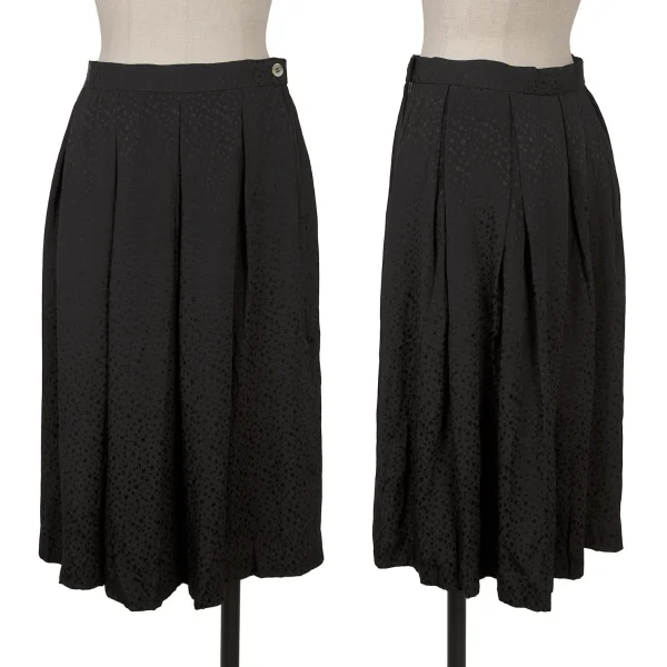 Yves Saint Laurent×ALPHA CUBIC Silk Dot Jacquard Blouse & Skirt K-170247_012