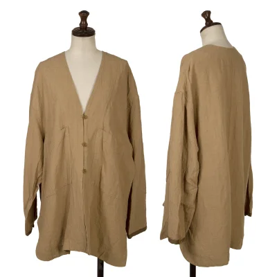IENA LA BOUCLE Linen Rayon Round Hem Jacket