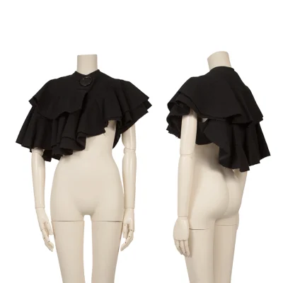 tricot COMME des GARCONS tricot Special Wool Frill Wrap Short Cape