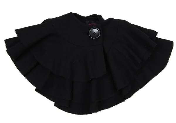 tricot COMME des GARCONS tricot Special Wool Frill Wrap Short Cape K-170250_002