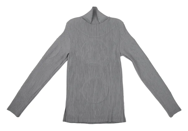 ISSEY MIYAKE Circle Embossed Neck Design Pleated T Shirt K-170252_002