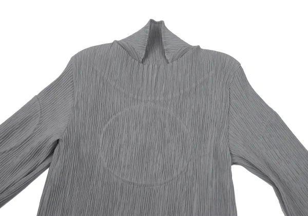 ISSEY MIYAKE Circle Embossed Neck Design Pleated T Shirt K-170252_003